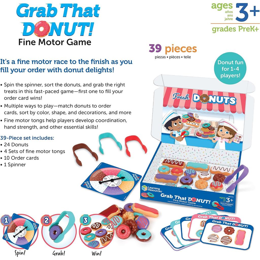 Learning Resources Grab that Donut Fine Motor Game