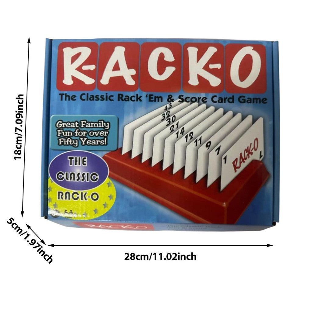 Number Sorting Card Game RACKO 60 Cards 4 Racks Family Party Strategy Board Game