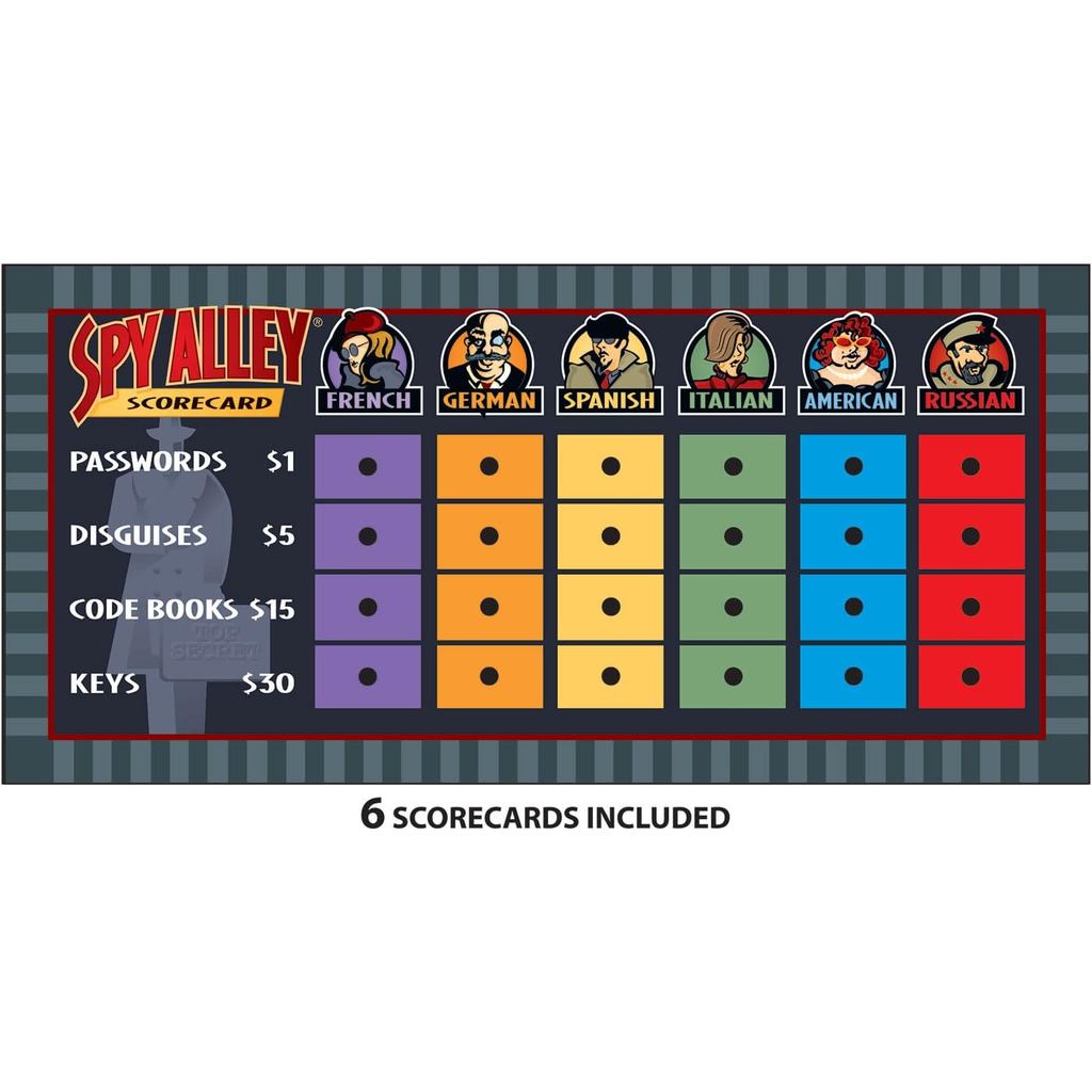 Spy Alley - Mensa Award-Winning Strategy Game - Ages 8+ for 2-6 Players - Family Game Night Fun