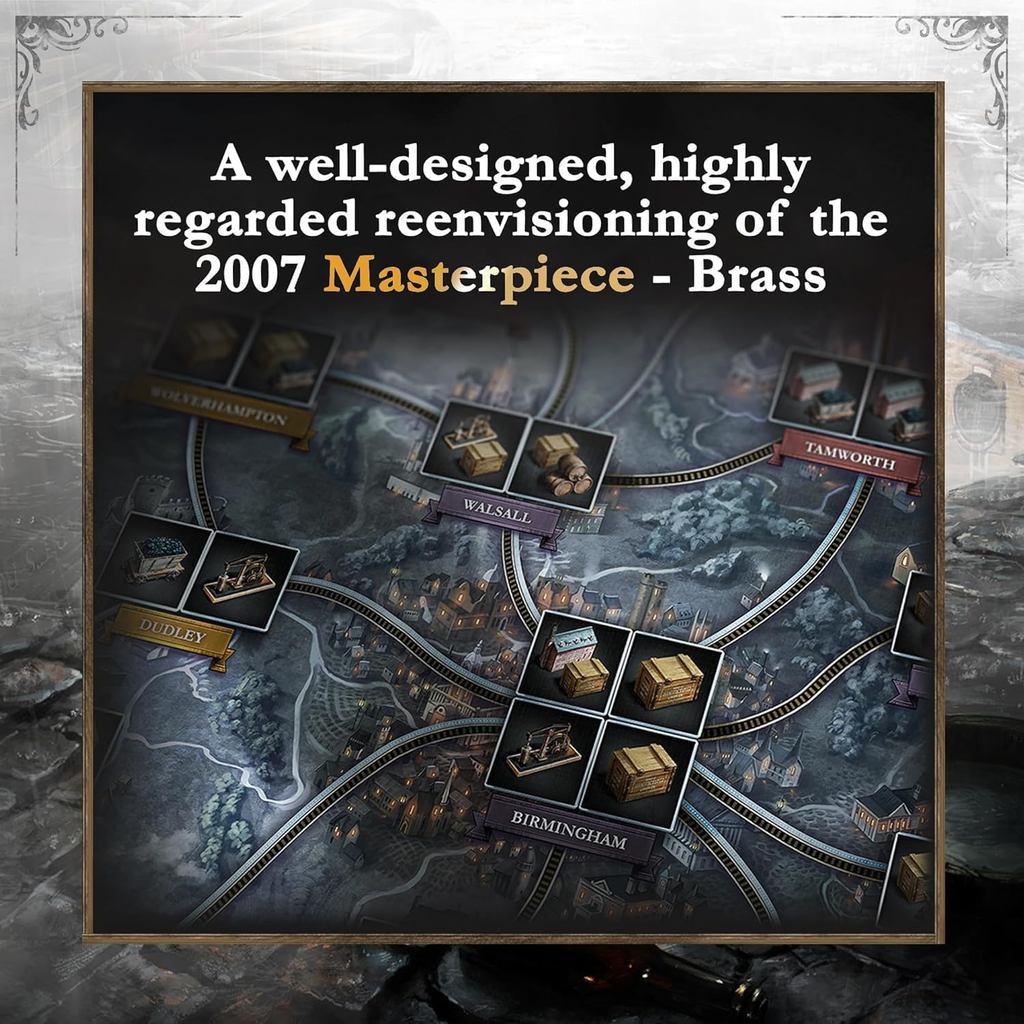 Conclave Brass Birmingham Board Game: 4 Player Strategy Game, Age 14+
