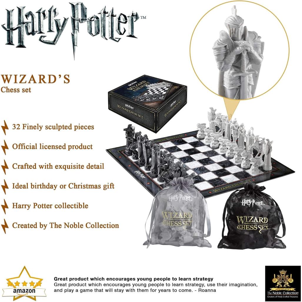 The Noble Collection Harry Potter Wizard Chess Set , Unisex Game Room Accessory