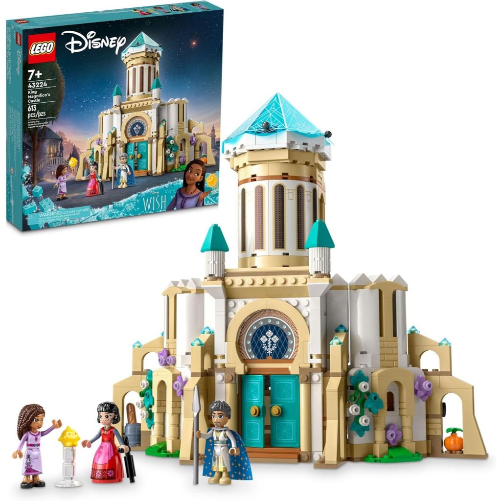 LEGO Disney Wish: King Magnifico’s Castle 43224 Building Toy Set, A Collectible Set for Kids Ages 7 and up