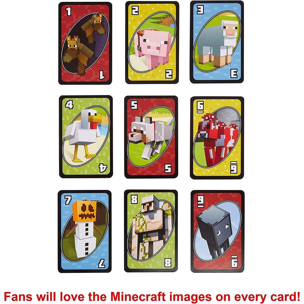UNO Card Game, Gifts for Kids and Family Night, Themed to Minecraft Video Game, Travel Games, Storage Tin Box - Momo Gadgets