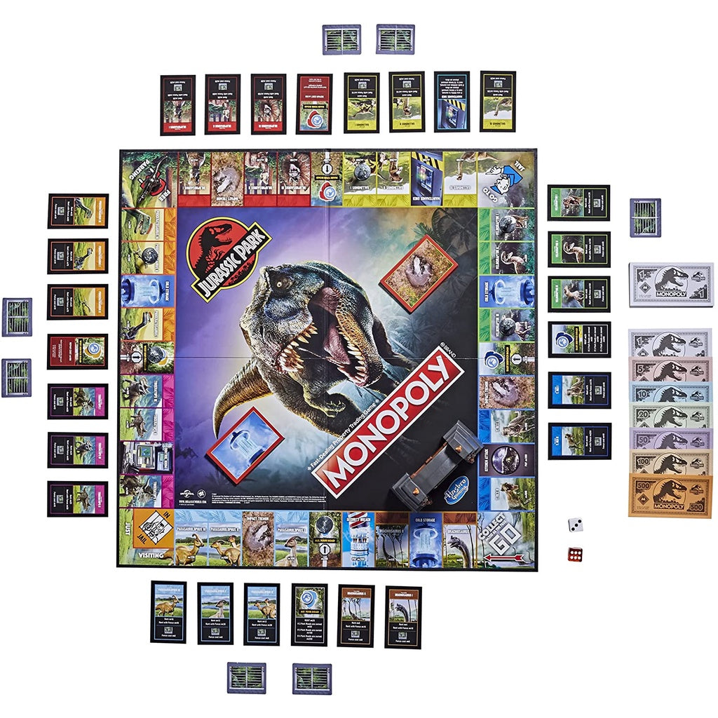 Monopoly: Jurassic Park Edition Board Game for Kids Ages 8 and Up