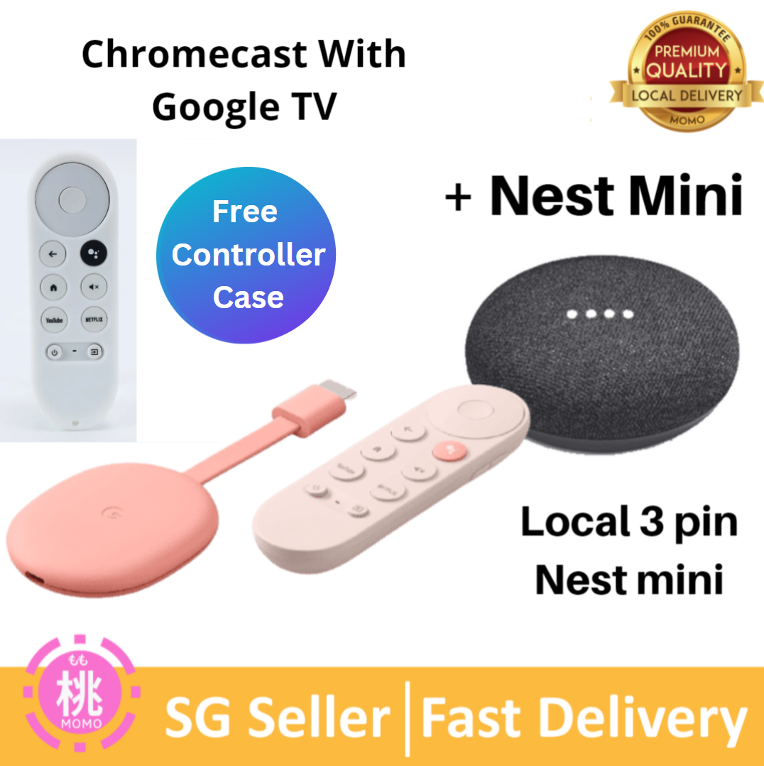 Google Chromecast with Google TV - Streaming Entertainment in 4K or HD 1080P HDR (Nest mini Bundle Options)