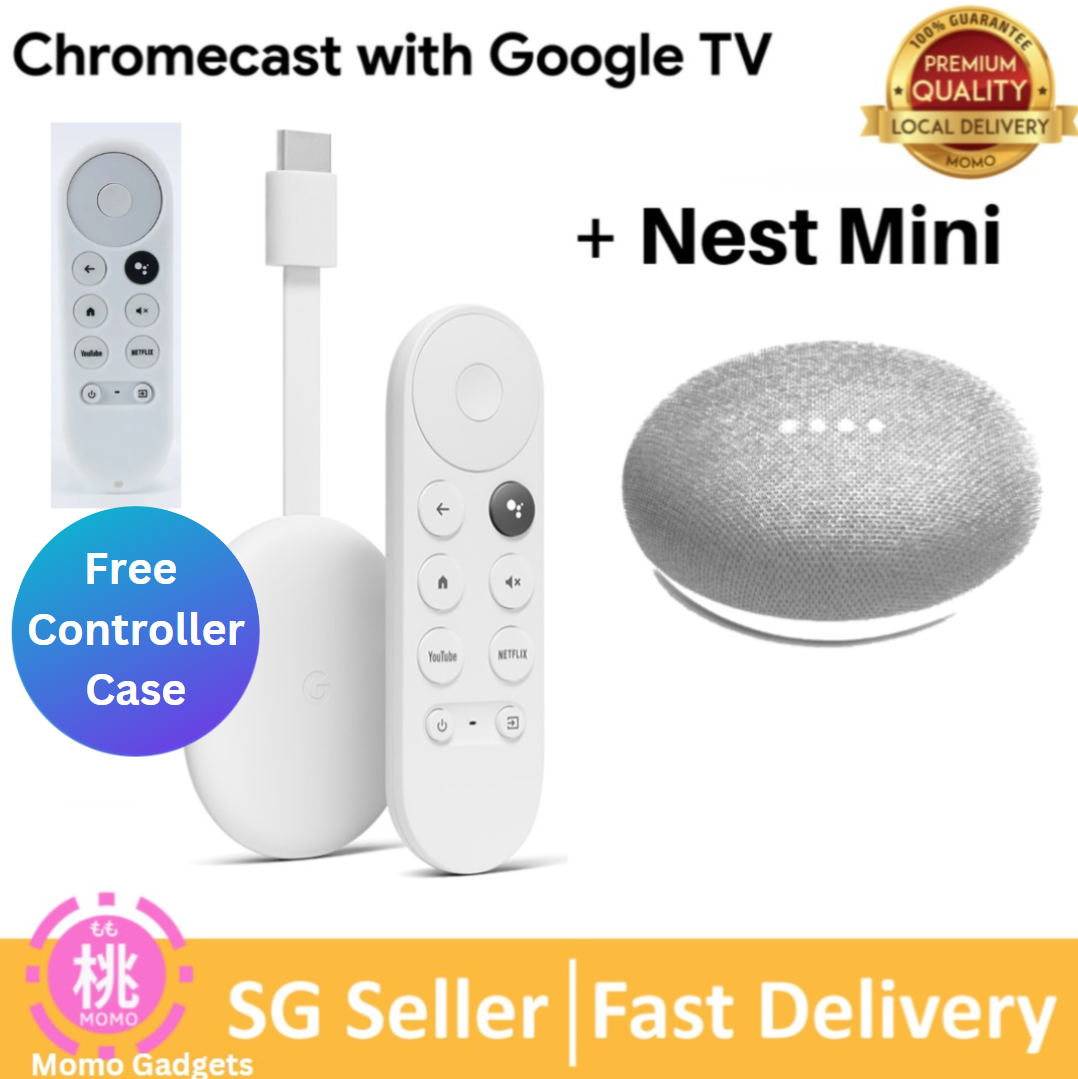 Google Chromecast with Google TV - Streaming Entertainment in 4K or HD 1080P HDR (Nest mini Bundle Options)