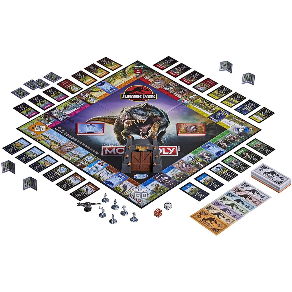 Monopoly: Jurassic Park Edition Board Game for Kids Ages 8 and Up