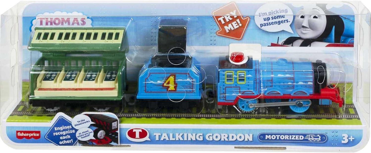 Thomas & Friends Motorized Toy Train Talking Thomas / Gordon Engine with Sounds Phrases & Passenger Cars
