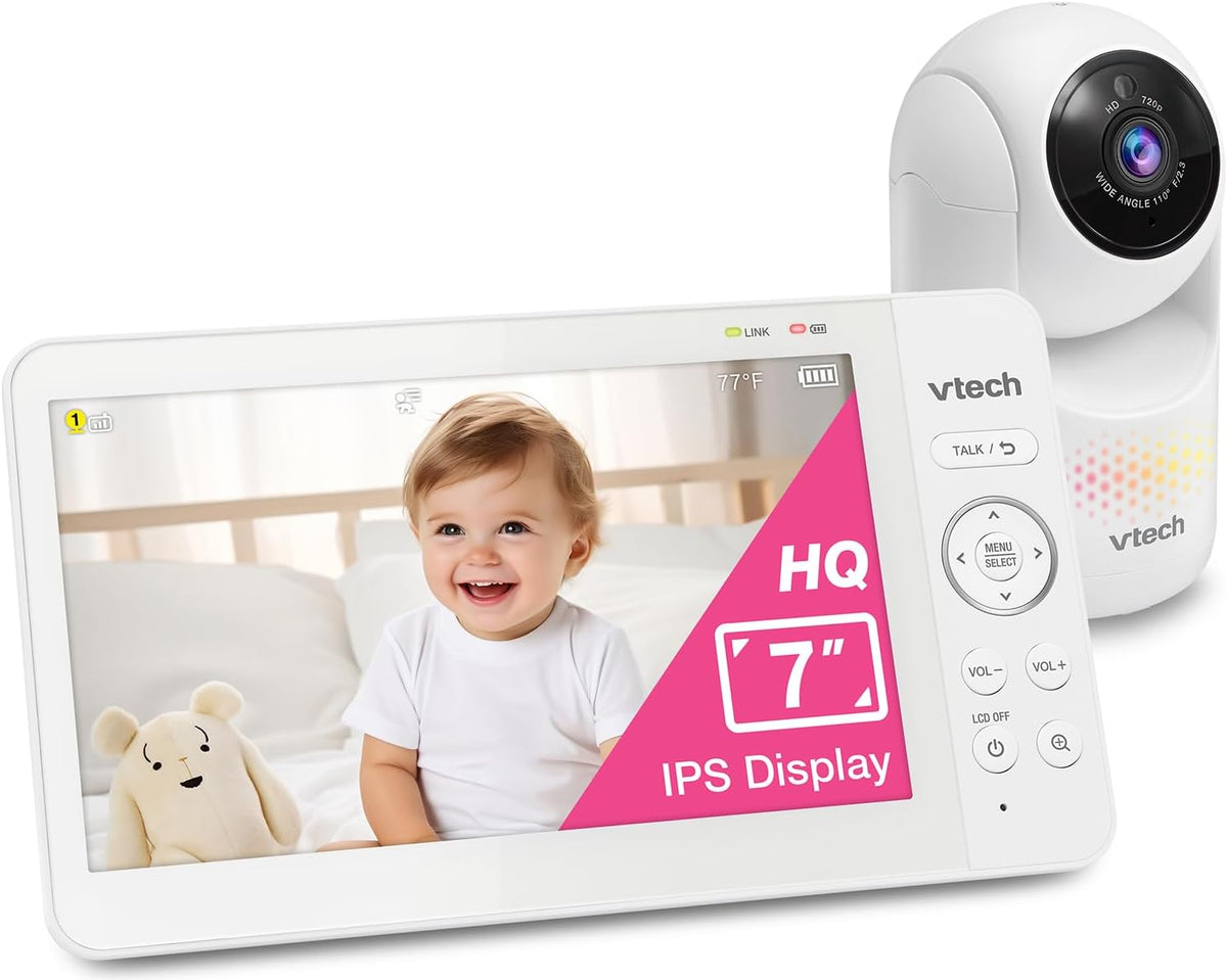 VTech Video Baby Monitor with 19Hour Battery Life 1000ft Long Range Auto Night Vision 2.8” Screen