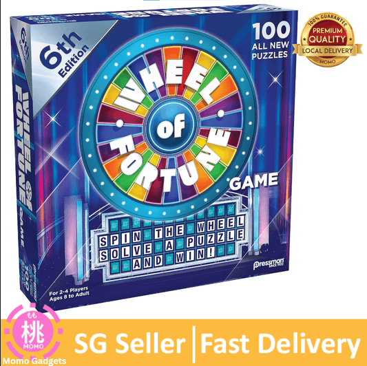 Wheel of Fortune Game: 6th Edition - Spin The Wheel, Solve A Puzzle, And Win by Pressman - Momo Gadgets