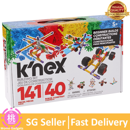 K'nex Knex Beginner 40 Model Building Set - 141 Parts - Ages 5 & Up - Creative Building Toy, Multi - Momo Gadgets