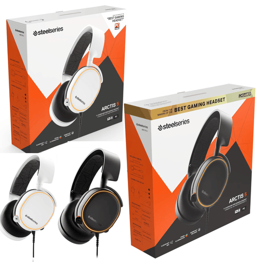 SteelSeries Arctis 5 (2019 Edition) RGB Illuminated Gaming Headset with DTS Headphone:X v2.0 Surround PC and Playstation