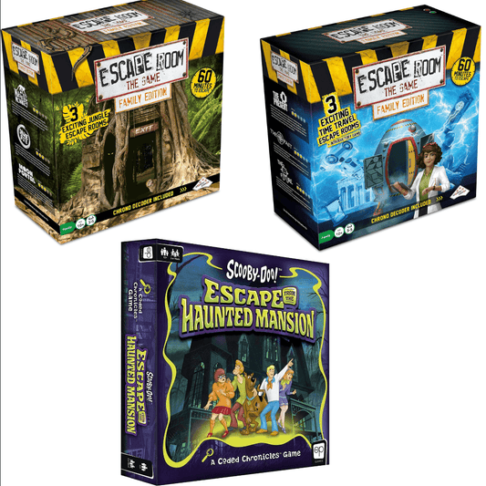 Escape Room The Game, Family Edition - with 3 Exciting Jungle Escape Rooms/ Time Travel Escape/ Scooby Doo Escape