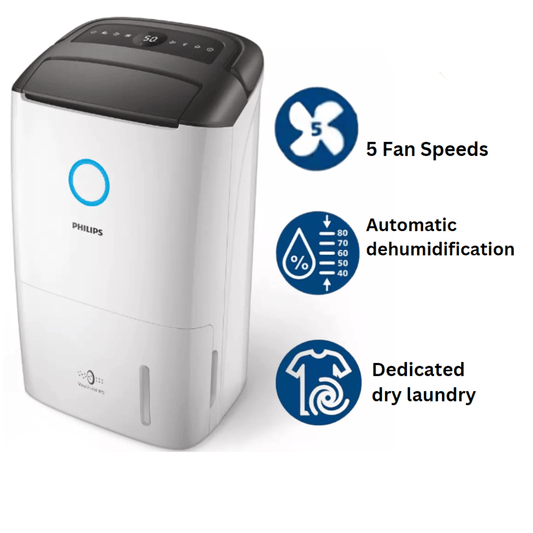 PHILIPS 2-in 1 Air dehumidifier 5000 Series - DE5205/30