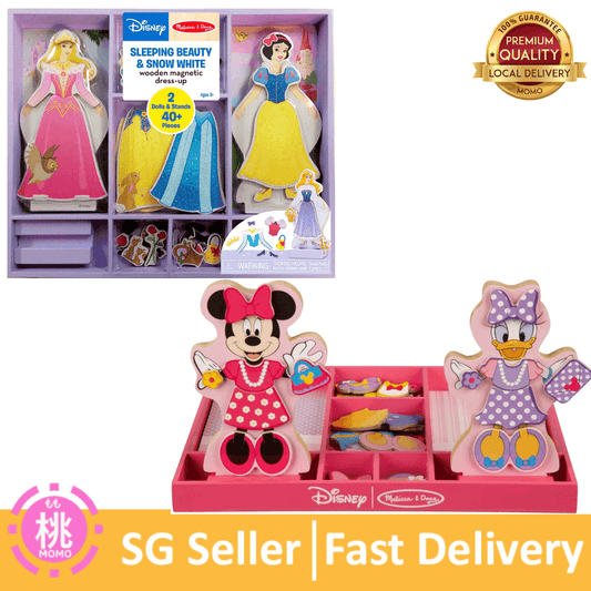 Melissa & Doug Disney Magnetic Dress-Up Wooden Doll Pretend Play Set (40+ pcs)