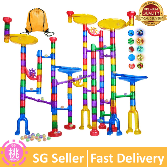 Meland Marble Run - 132Pcs/207Pcs/153Pcs Marble Maze Game Building Toy for Kid, Marble Track Race Set & STEM