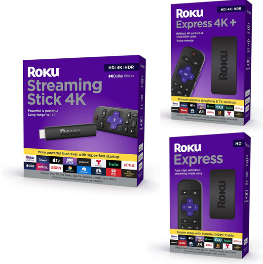 Roku Express HD or 4k+ option Streaming Media Player (latest version)