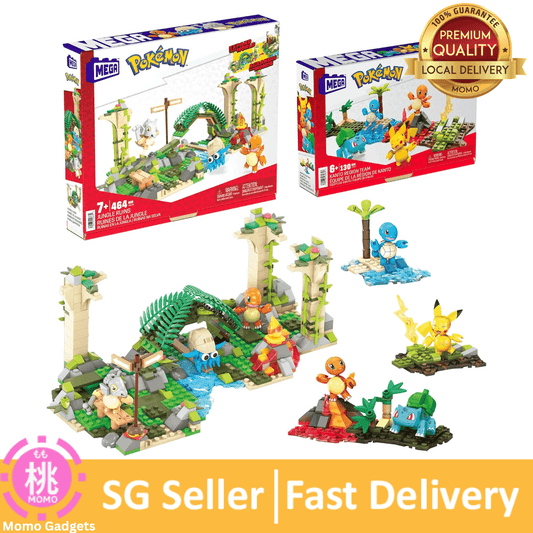 MEGA Pokemon Building Toys Set : Kanto Region Team with 130 Pieces/ Motion And 3 Characters 464 Pieces