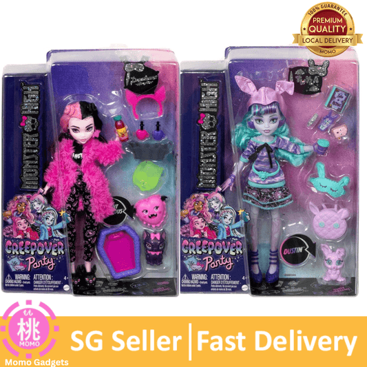 Monster High Creepover Party Doll, Twyla with Pet Bunny Dustin, Sleepover Clothes&Accessories like Hoodie, Book&Backpack