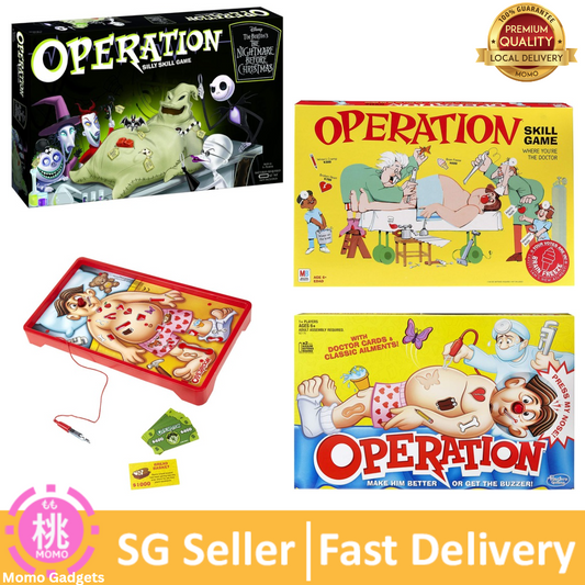 Operation Classic/Disney The NightMare Electronic Board Game With Cards Kids Skill Game Ages 6 and Up