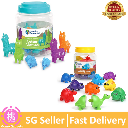 Learning Resources Snap-n-Learn Llamas-26 Pieces/ Dinos-18 Piece,Ages 18 months Toddler Learning Toys