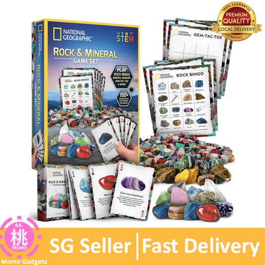 NATIONAL GEOGRAPHIC Rock & Mineral Collection - Rock Collection Box for Kids, 15 Gemstones and Crystals for Kids