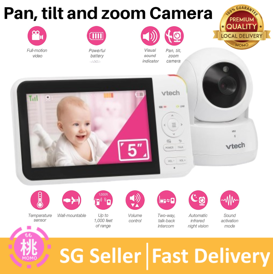 VTech Video Baby Monitor with 19Hour Battery Life 1000ft Long Range Auto Night Vision 2.8” Screen