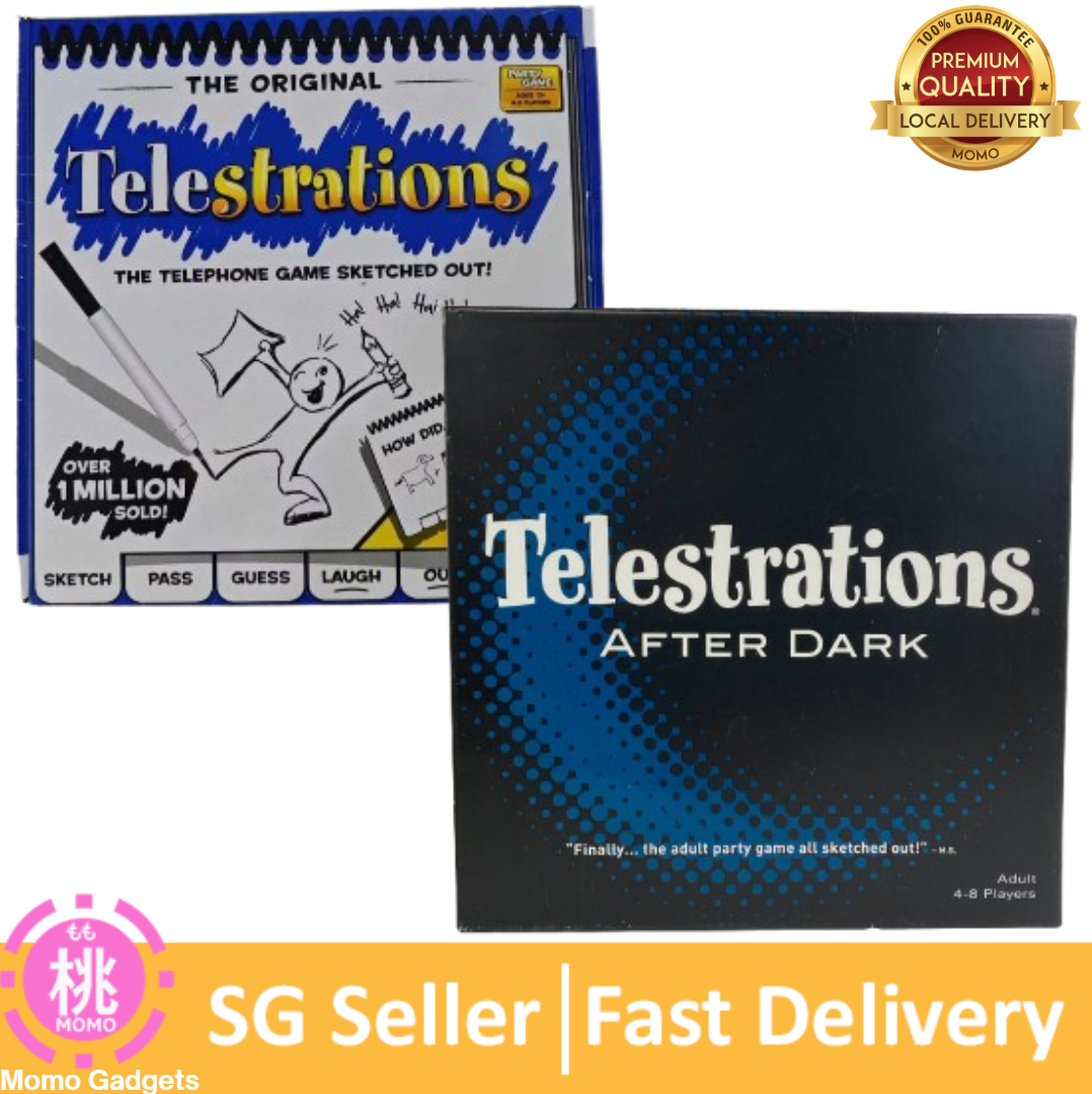 Telestrations Family / Telestrations After Dark Party Board Game (4-8 Players)