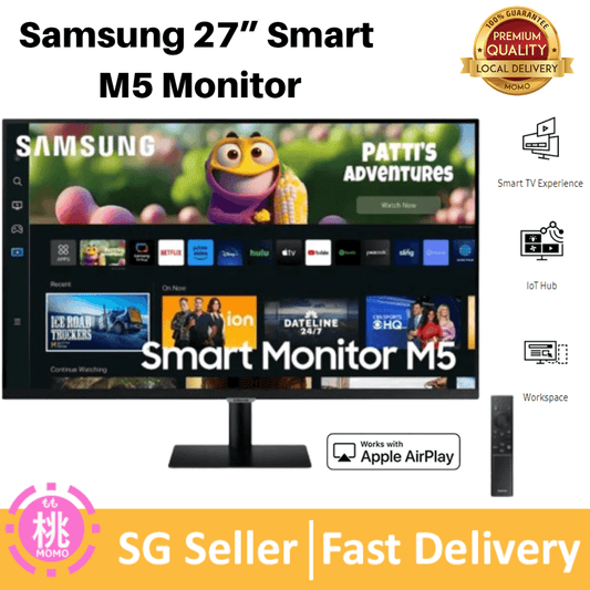 [Ready Stock] Samsung 27” Smart M5 Monitor | (Black) LS27CM500EEXXS |