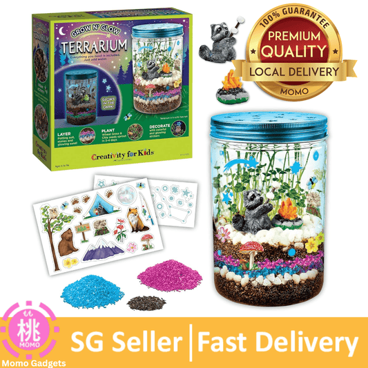 Creativity for Kids Grow 'N Glow Terrarium Kit for Kids-Educational Science Kits Ages 6-8+,Kids Gifts for Boys and Girls