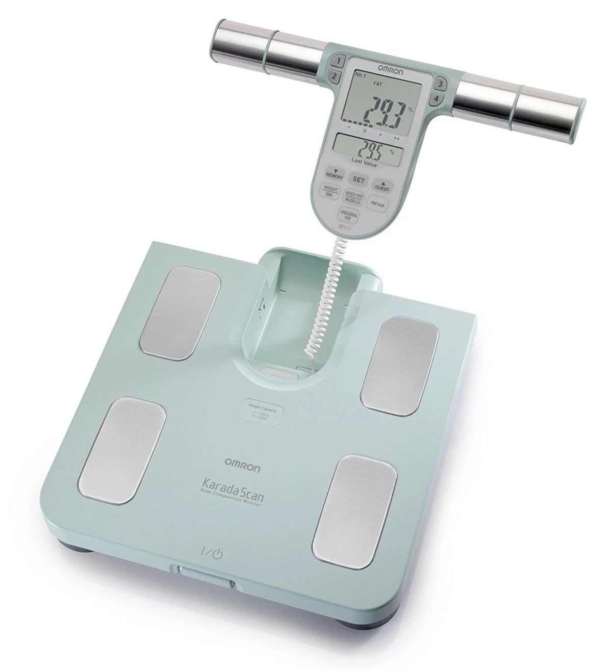 OMRON scale weight Full Body Composition Monitor with Scale - 8-Sensor technology using both hands and feet