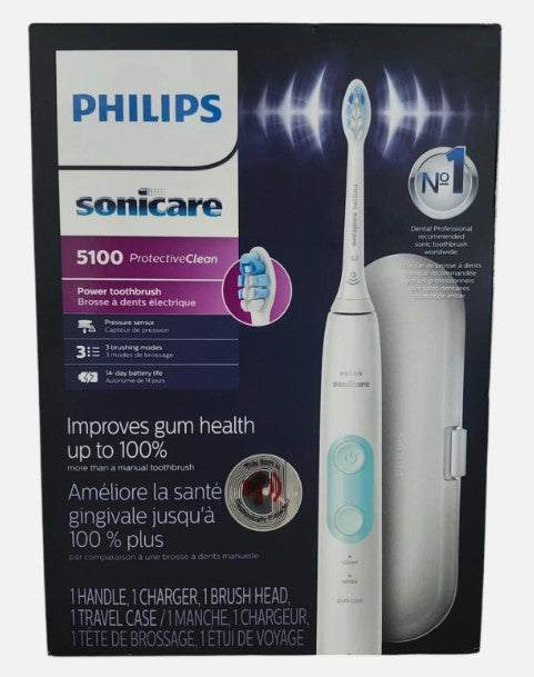 Philips Sonicare 4100 / 5100 / 5611 Power Toothbrush, Rechargeable Electric Toothbrush with Pressure Sensor
