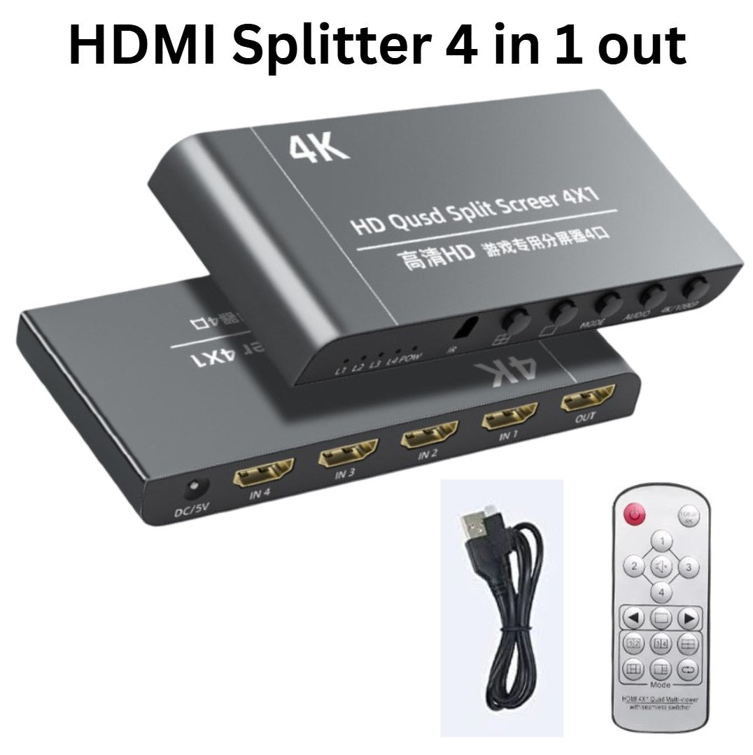 3-Port HDMI Switcher 4K 120Hz, HDMI 2.1 Switch 3 in 1 Out / 4 in 1 Out / 4 in 2 Out