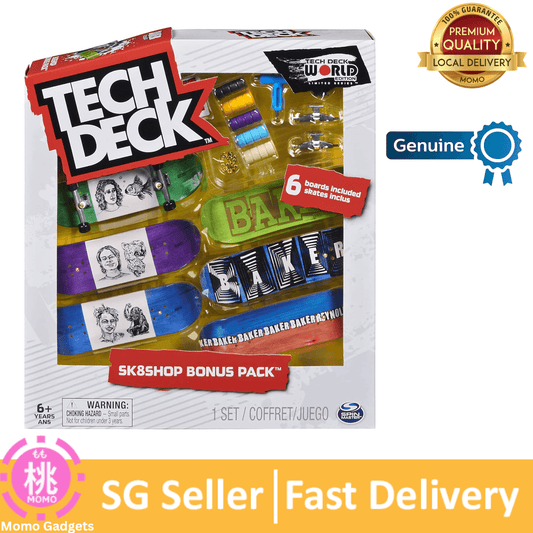 TECH DECK, Sk8shop Fingerboard Bonus Pack, Collectible and Customizable Mini Skateboards (Styles May Vary)