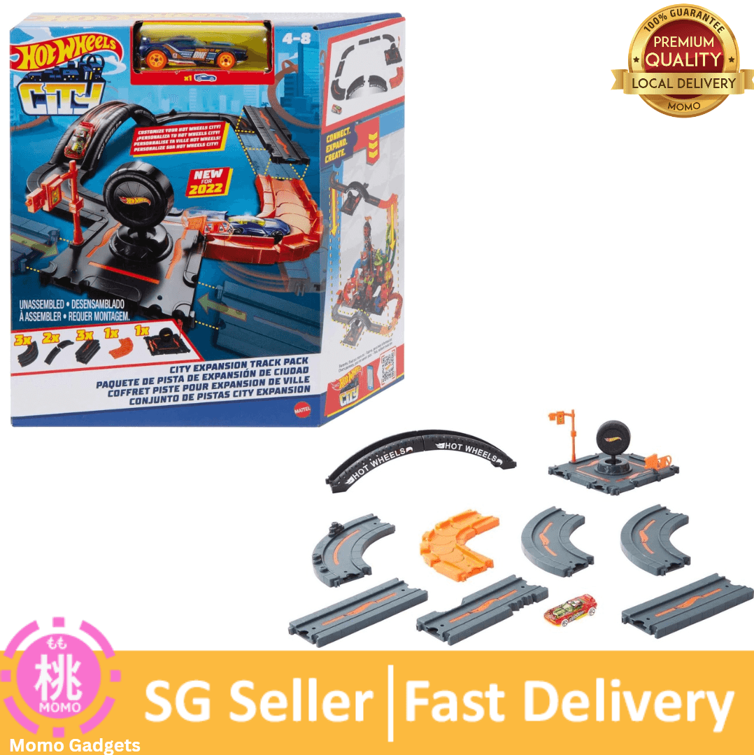 Hot Wheels Toy Car Track Set City Transforming Race Tower /City Expansion Track Pack , Single to Dual-Mode Racing