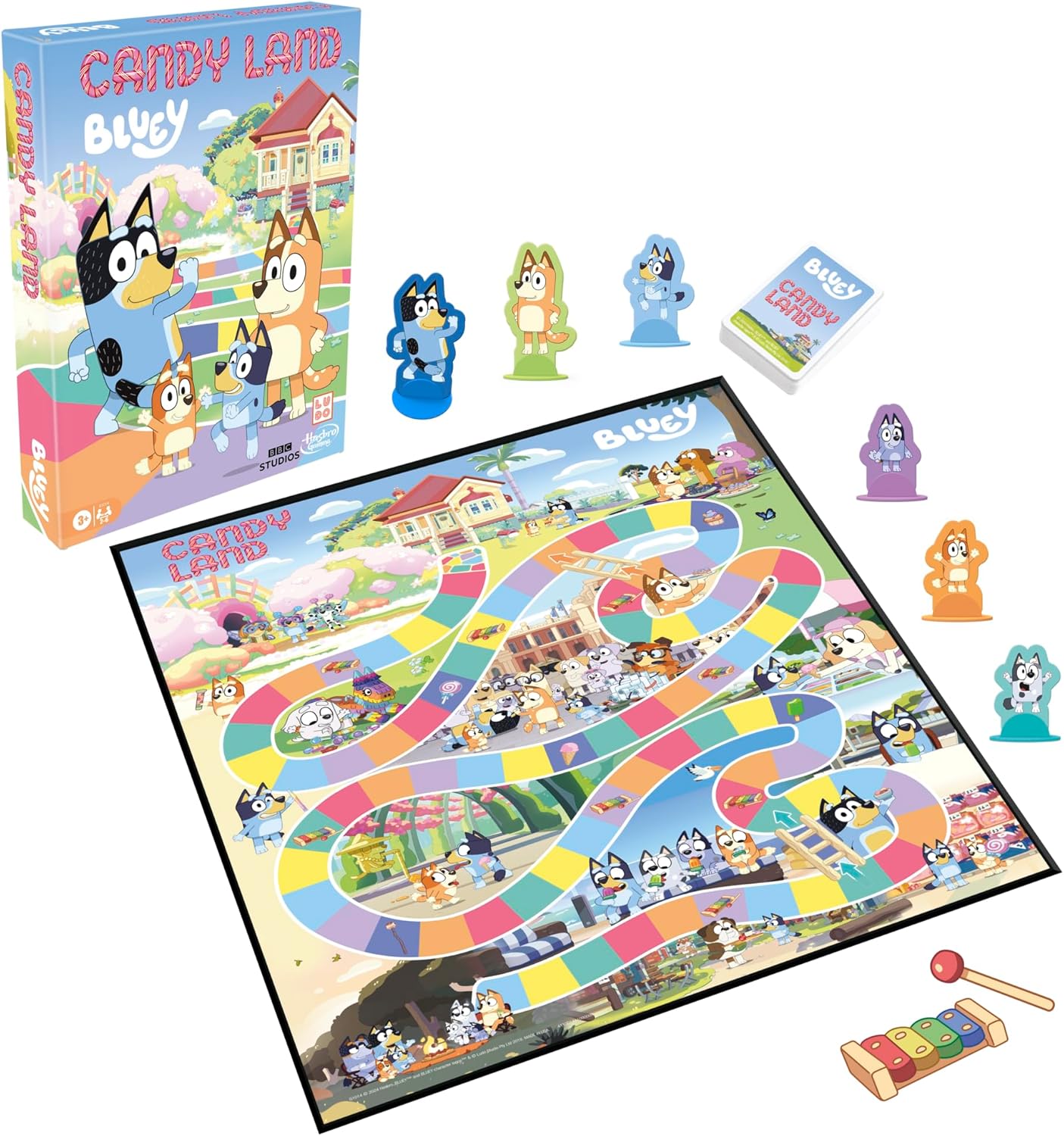 Hasbro Gaming Candyland Kingdom / Princess / Unicorn/ Bluey Edition Option Board Game For Kids Ages 3 & Up