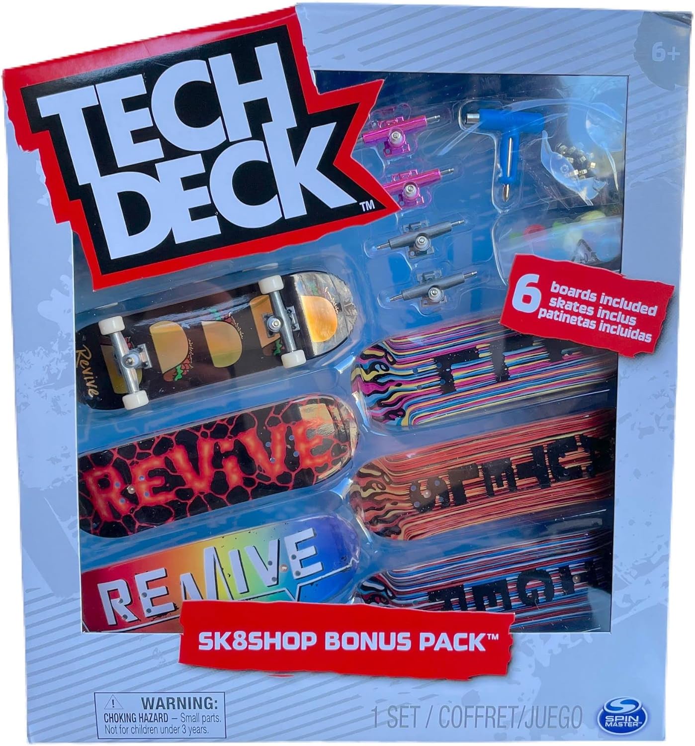 TECH DECK, Sk8shop Fingerboard Bonus Pack, Collectible and Customizable Mini Skateboards (Styles May Vary)