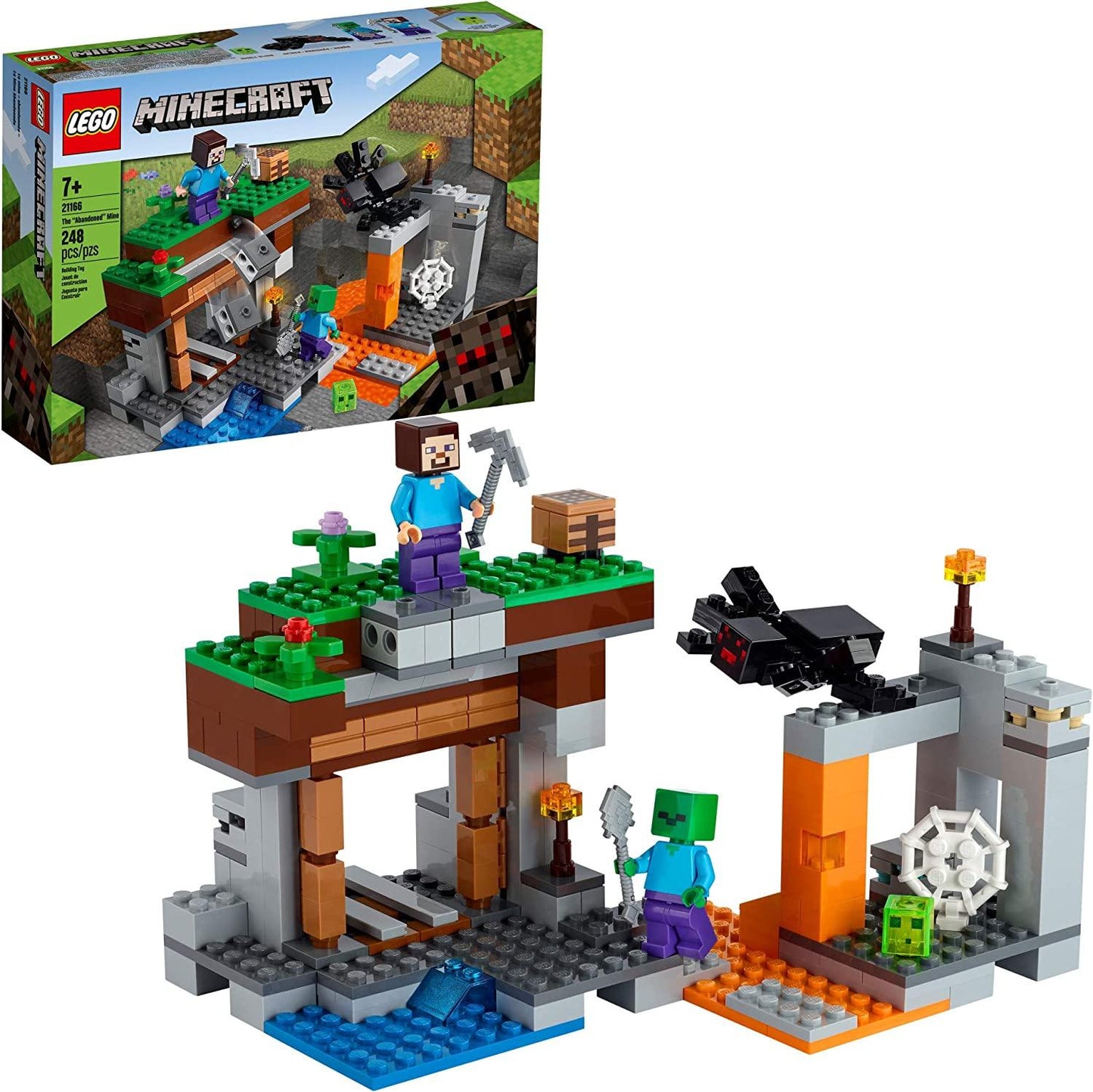 LEGO Minecraft The Abandoned Mine 21166 Building Toy Set for Kids, Boys, and Girls Ages 7+ (248 Pieces)