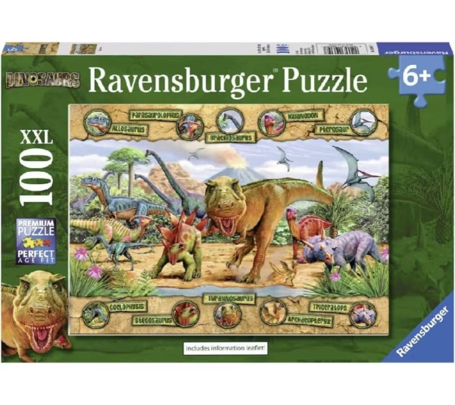 Ravensburger Realm of the Giants Dinosaur 100/200/3X49 Piece Jigsaw Puzzle for Kids