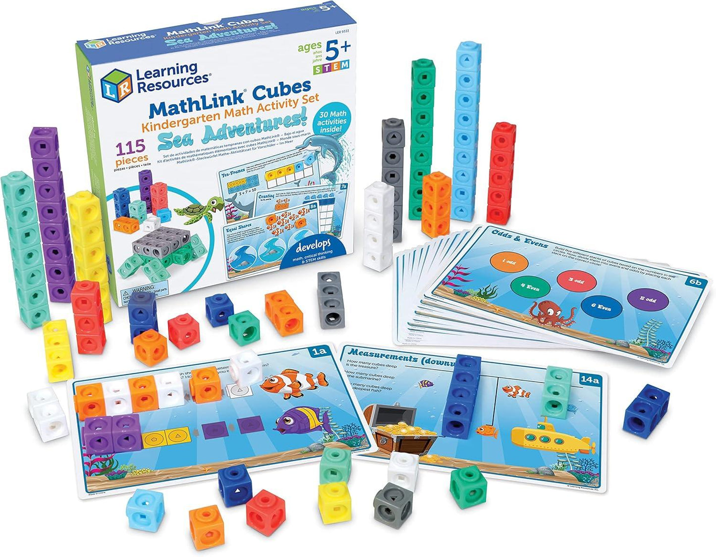 Learning Resources LSP9331-UK MATHLINK Cubes Early Maths Activity Set- FANTASTICALS/Sea Adventures