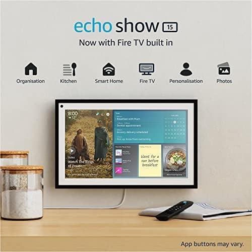 Echo Show 15 with remote option, Full HD 15.6" smart display for family organization with Alexa - Momo Gadgets