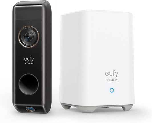 eufy Security Video Doorbell Dual Camera (Battery-Powered) with HomeBase, Dual Motion and Package Detection