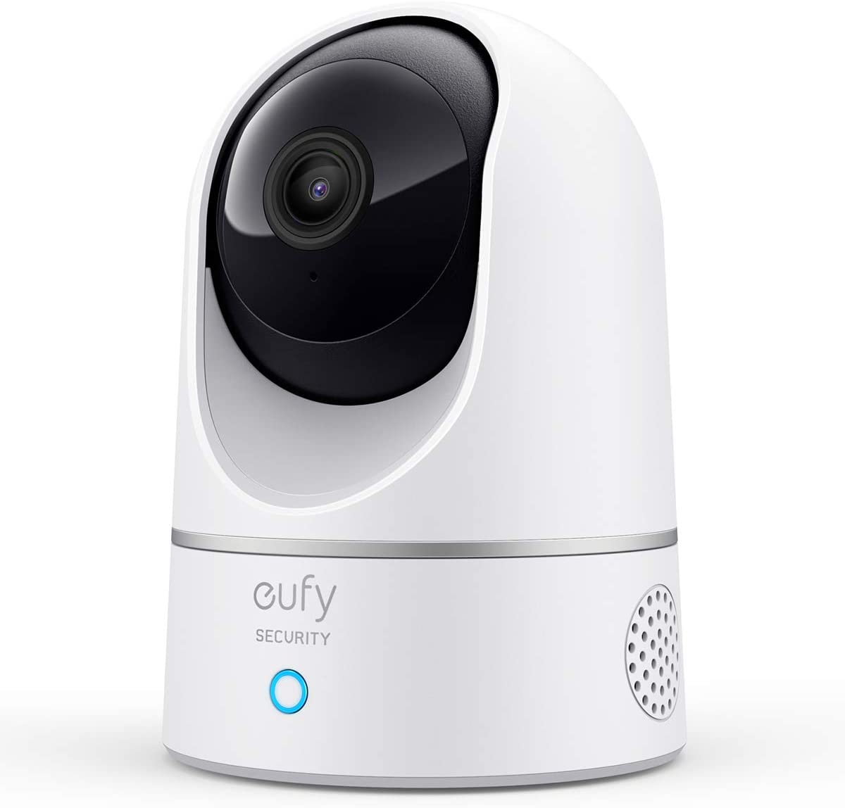 eufy Security 2K Indoor Cam Pan & Tilt, Plug-in Security Indoor Camera with Wi-Fi, Voice Assistant Compatibility