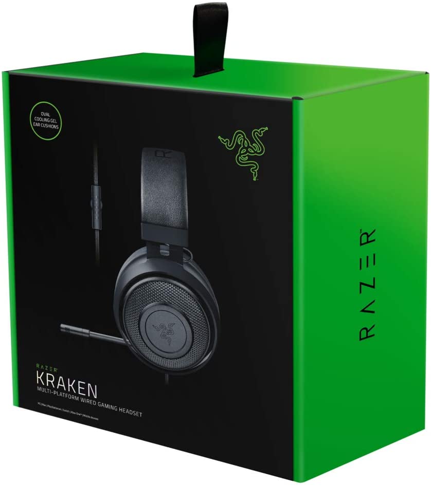 Razer Kraken Gaming Headset, For PC, PS4, PS5, Switch, Xbox One, Xbox Series X & S, Mobile, 3.3.5 mm Audio Jack