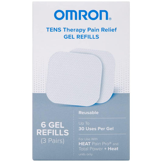 OMRON Tens Unit Gel Pads compatible for Omron PM800 (6 Gels refill, 3 Pairs) - Momo Gadgets