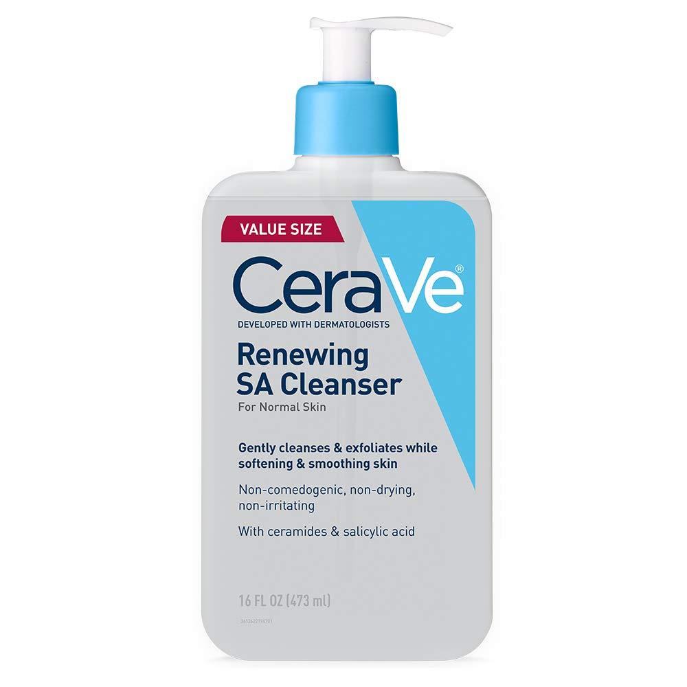 CeraVe SA Cleanser Salicylic Acid Face Wash with Hyaluronic Acid, Niacinamide & Ceramides BHA Exfoliant for Face