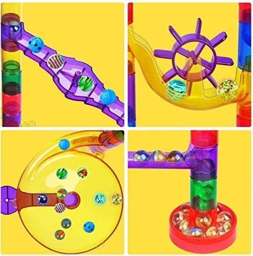 Meland Marble Run - 132Pcs/207Pcs/153Pcs Marble Maze Game Building Toy for Kid, Marble Track Race Set & STEM