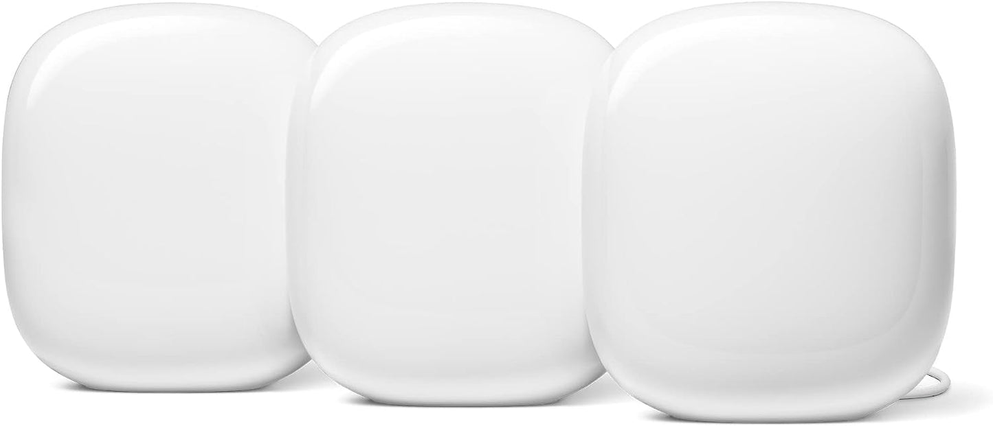 Google Nest WiFi Pro - 6E - Wifi 6 Reliable Home Wi-Fi System with Fast Speed and Whole Home Coverage - Mesh Router