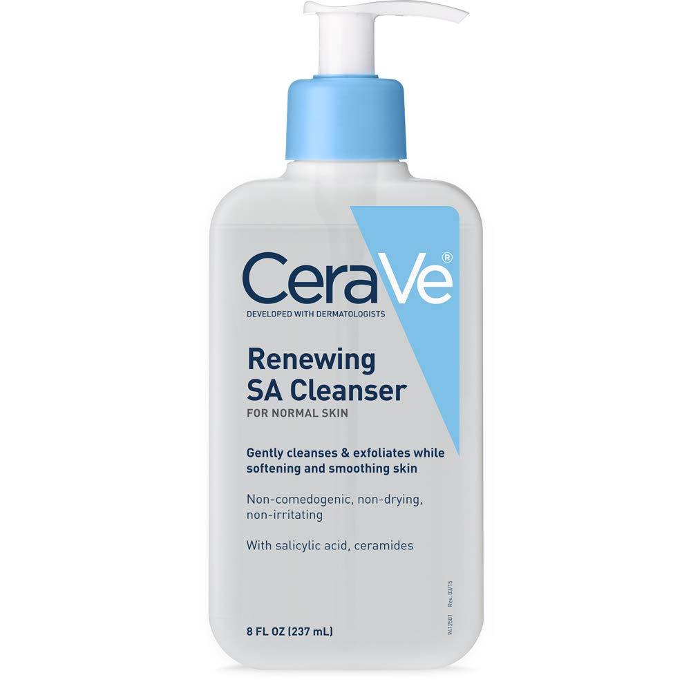 CeraVe SA Cleanser Salicylic Acid Face Wash with Hyaluronic Acid, Niacinamide & Ceramides BHA Exfoliant for Face