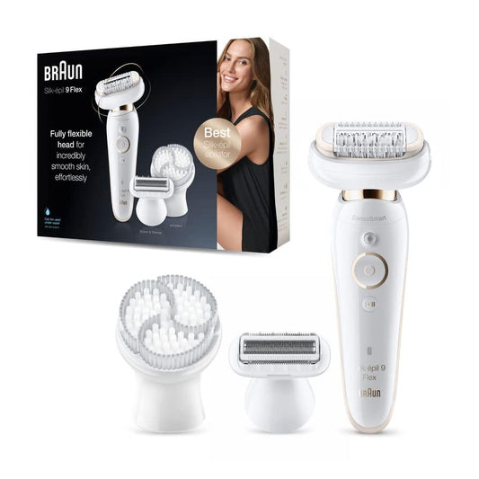 Braun Silk-épil 9 9-030 with Flexible Head, Facial Hair Removal for Women, Shaver & Trimmer, Rechargeable - Momo Gadgets